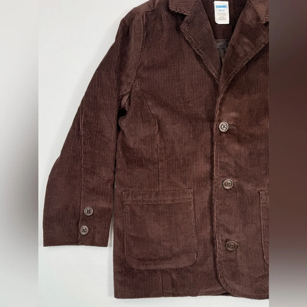 GYMBOREE VINTAGE Boys Brown Corduroy‎ Blazer S 5/6 2009 Classic Jacket Preppy